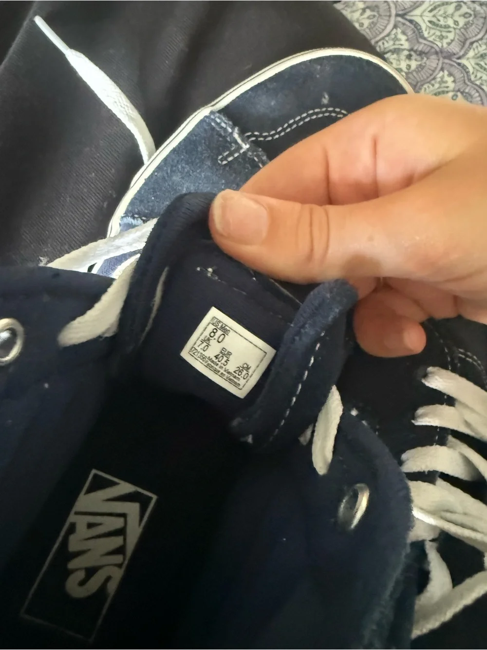 Vans only wore
